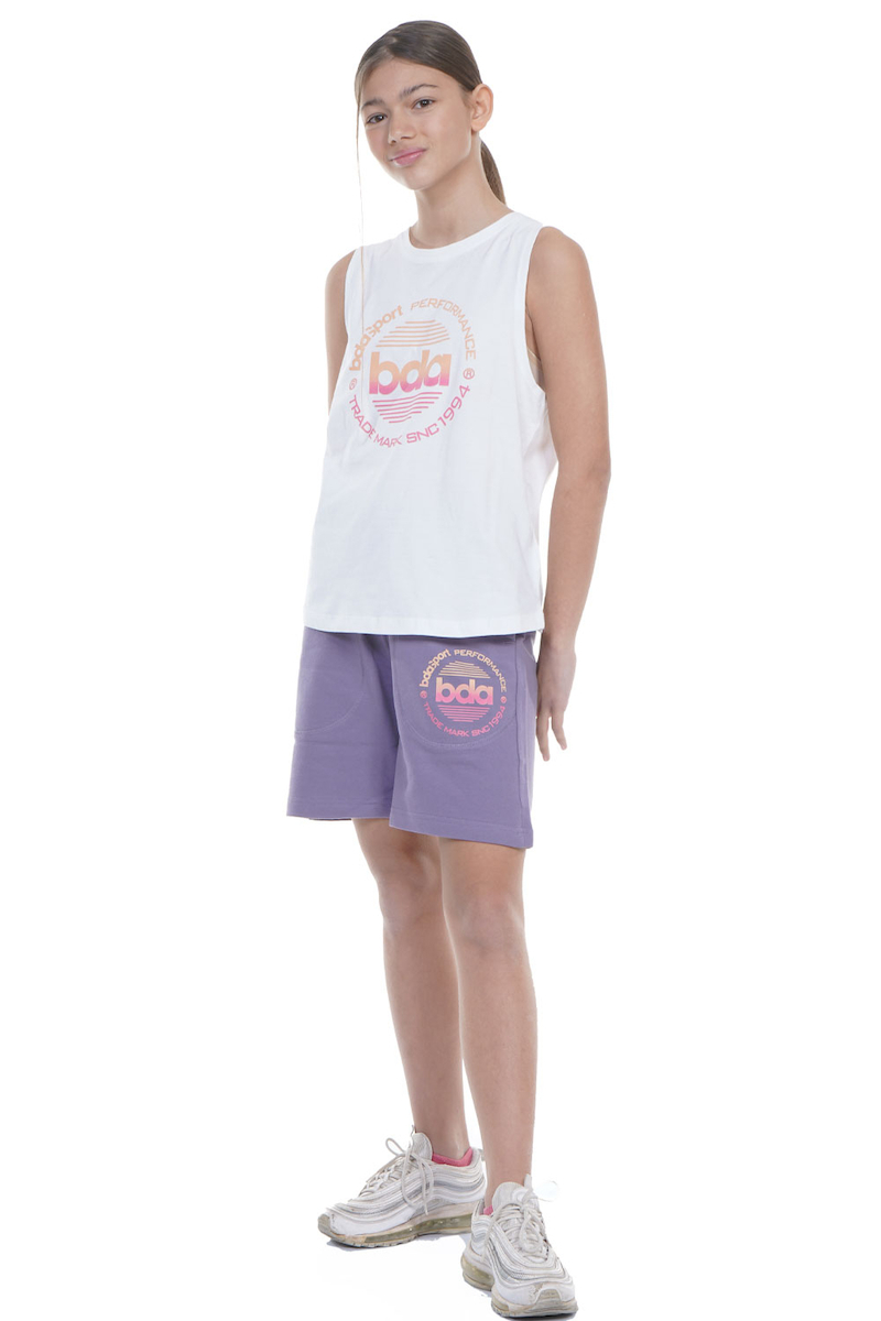 body_action_paidiki_kalokairini_mplouza_amaniki_gia_koritsi_leyki_042201.2 Body Action Workout Vest Παιδικό Αμάνικο Κορίτσι 042201-02 - Image 1