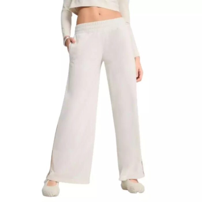Puma Wardrobe Essentials Relaxed Low Rise Popper Pants Γυναικείο Παντελόνι Φόρμας 629804-87