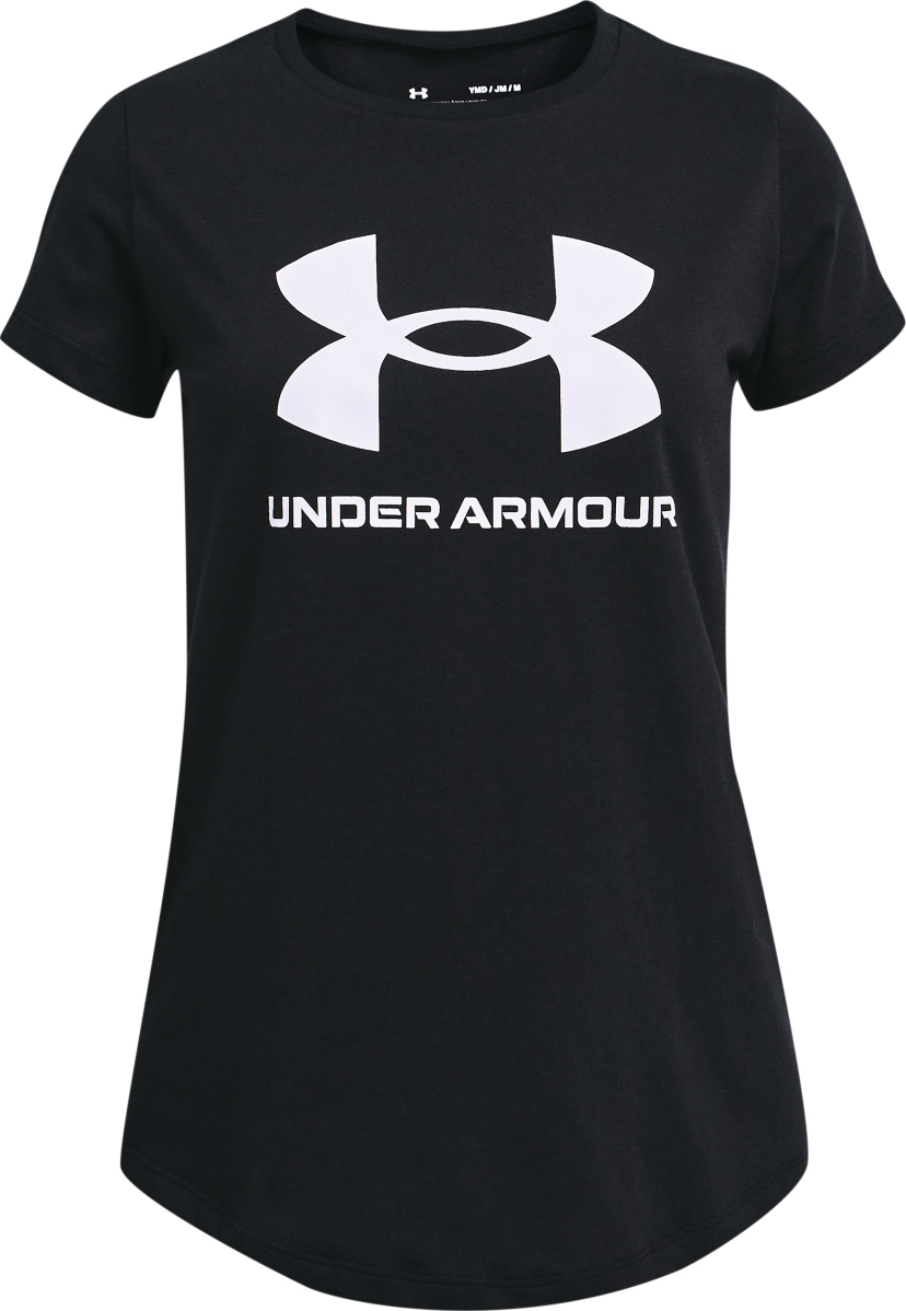 under_armour_paidiki_kalokairini_mplouza_kontomaniki_gia_koritsi_mayri_1361182_001. Under Armour Live Sportstyle Graphic Ss Παιδικό Κοντομάνικο Κορίτσι 1361182-001 - Image 1