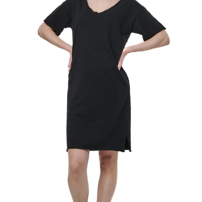 Body Action Slub V-Neck Dress Γυναικείο Φόρεμα 051527-01
