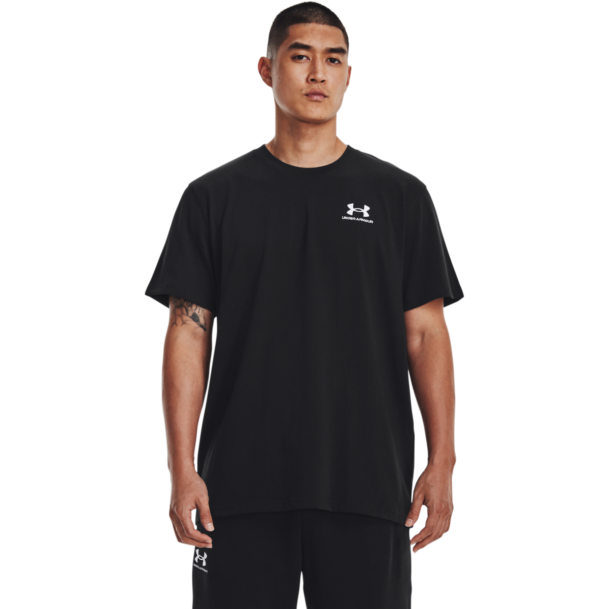 Under Armour Logo Embroidered Heavyweight SS Tee Ανδρικό Κοντομάνικο 1373997-001 - Image 4