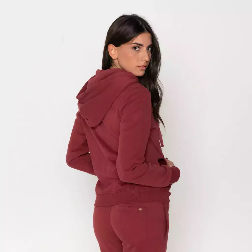 Fila Hooded Jacket Joan Γυναικεία Ζακέτα με Κουκούλα APJC0023-BORDEAU - Image 3