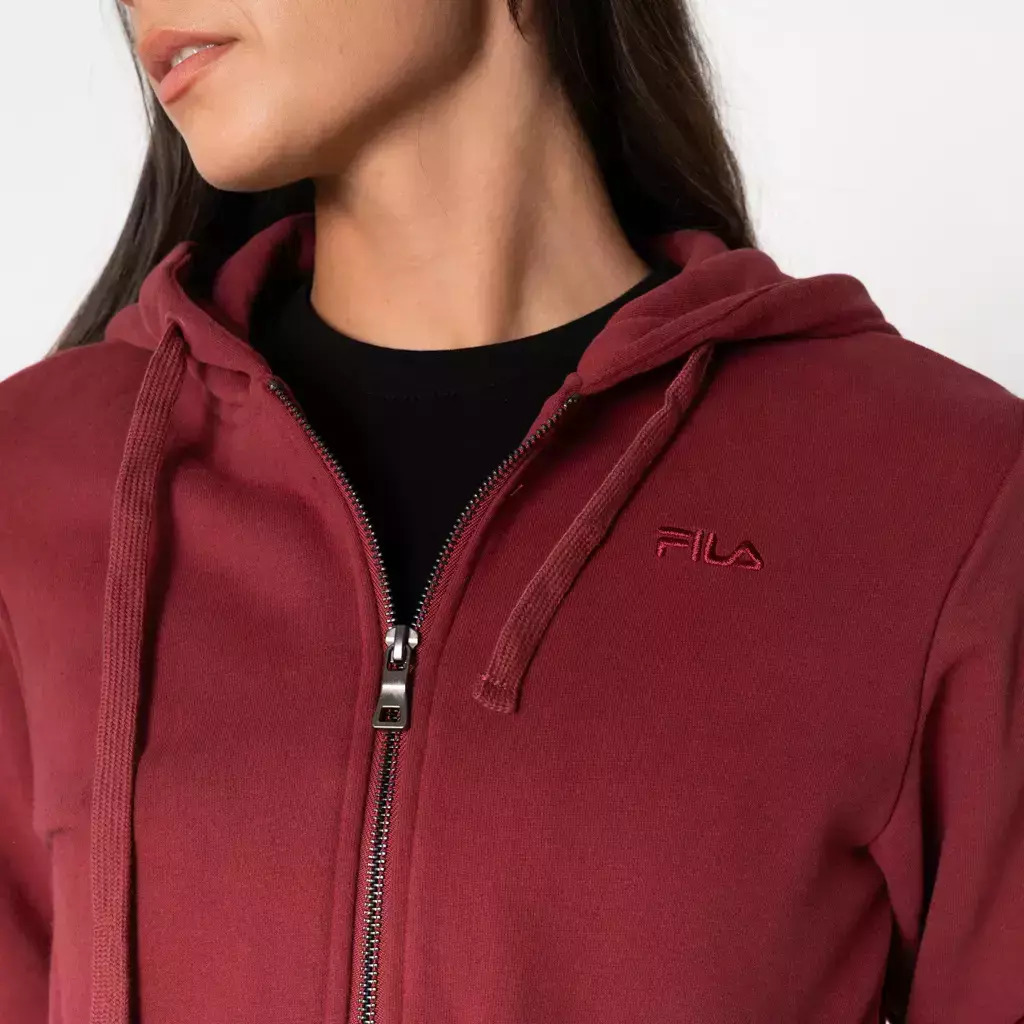 Fila Hooded Jacket Joan Γυναικεία Ζακέτα με Κουκούλα APJC0023-BORDEAU - Image 4