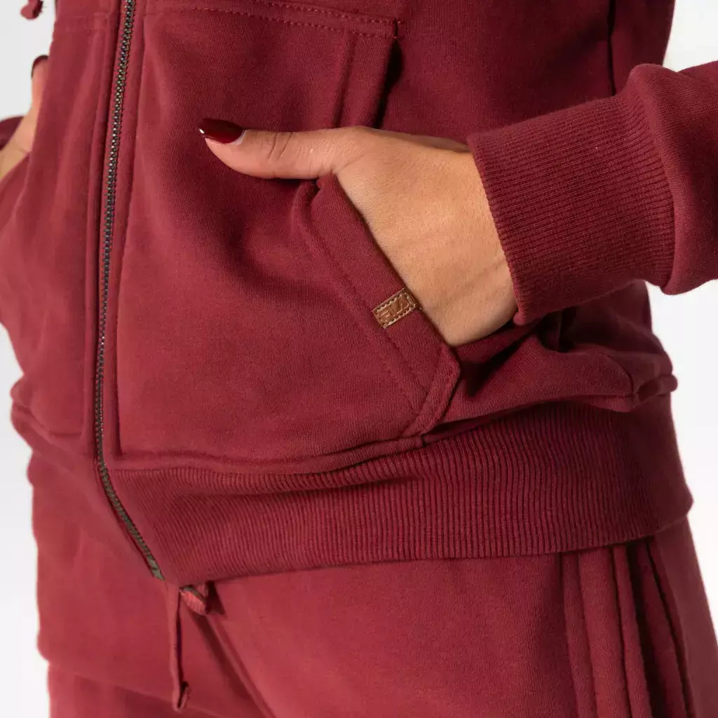 Fila Hooded Jacket Joan Γυναικεία Ζακέτα με Κουκούλα APJC0023-BORDEAU - Image 5