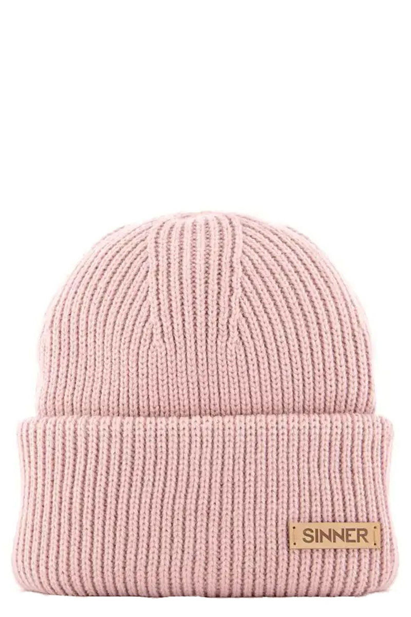 sinner_beanie_unisex_skoufos_plektos_se_roz_chroma_siwe_354_70_70. Sinner Beanie Unisex Σκούφος Πλεκτός SIWE-354-70-70 - Image 1