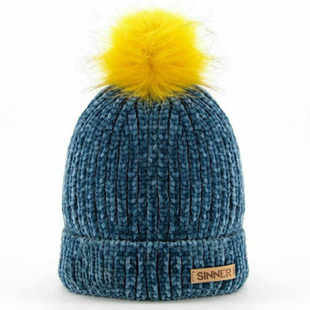 sinner_connor_andrikos_pom_pom_beanie_skoufos_se_mple_chroma_siwe_355_50. Sinner Connor Beanie Unisex Παιδικός Σκούφος SIWE-355-50 - Image 1