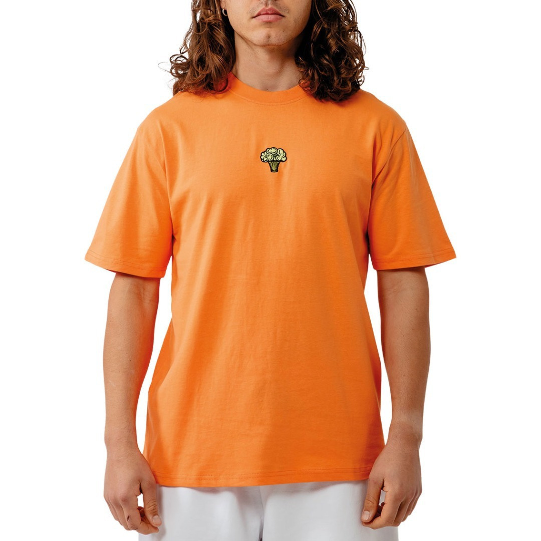 bee_unusual_t_shirt_tangerine_at_251325. Bee Unusual ”The Sharks Are Vegan” Relaxed T-shirt Ανδρικό Κοντομάνικο AT-251325 - Image 1