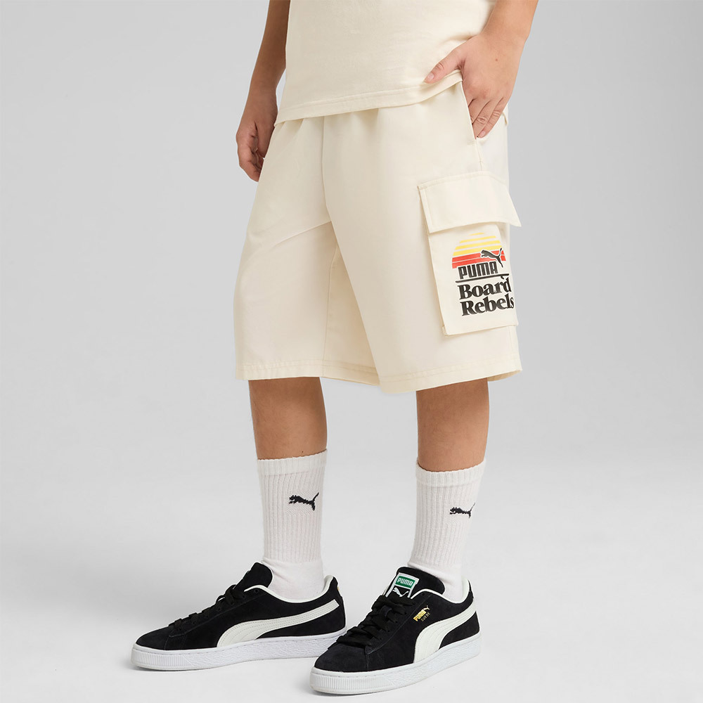puma_athlitiko_paidiko_sorts_vermouda_mpez_685154_87. Puma MID90S Cargo Chino Shorts Παιδική Βερμούδα Αγόρι 685154-87 - Image 1