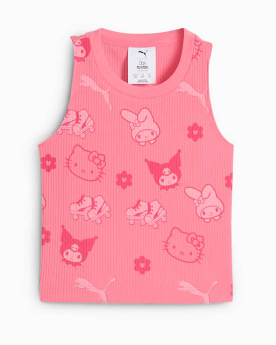 puma_paidiki_mplouza_amaniki_pink_630066_22.2 Puma X Hello Kitty & Friends Ribbed Tank Top Βρεφικό Αμάμνικο Κορίτσι 630066-22 - Image 1
