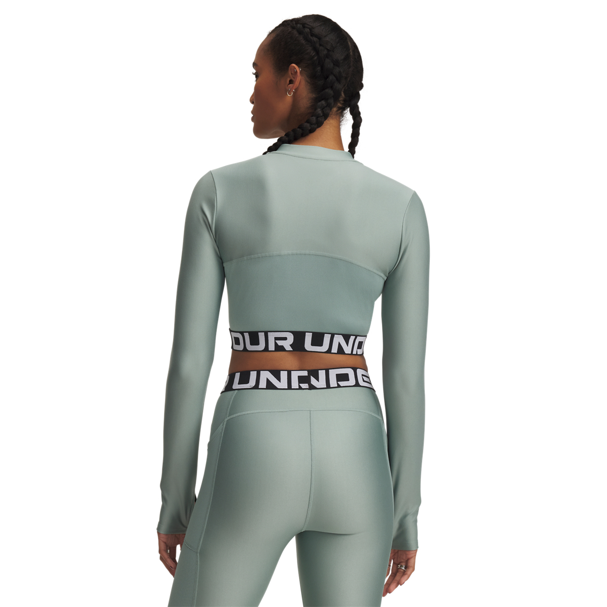 Under Armour Heat Gear Rid 1/4 Zip LS Γυναικεία Μακρυμάνικη Μπλούζα 1388692-348 - Image 4