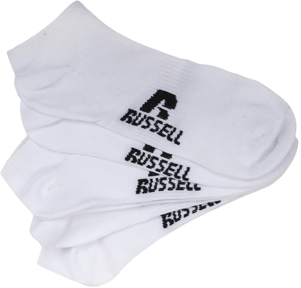 russell_athletic_a5_213_3_001_athlitikes_kaltses_leykes_3_zeygi. Russell Riverside No-Show Sock Αθλητικές Κάλτσες A5-213-3-001 - Image 1