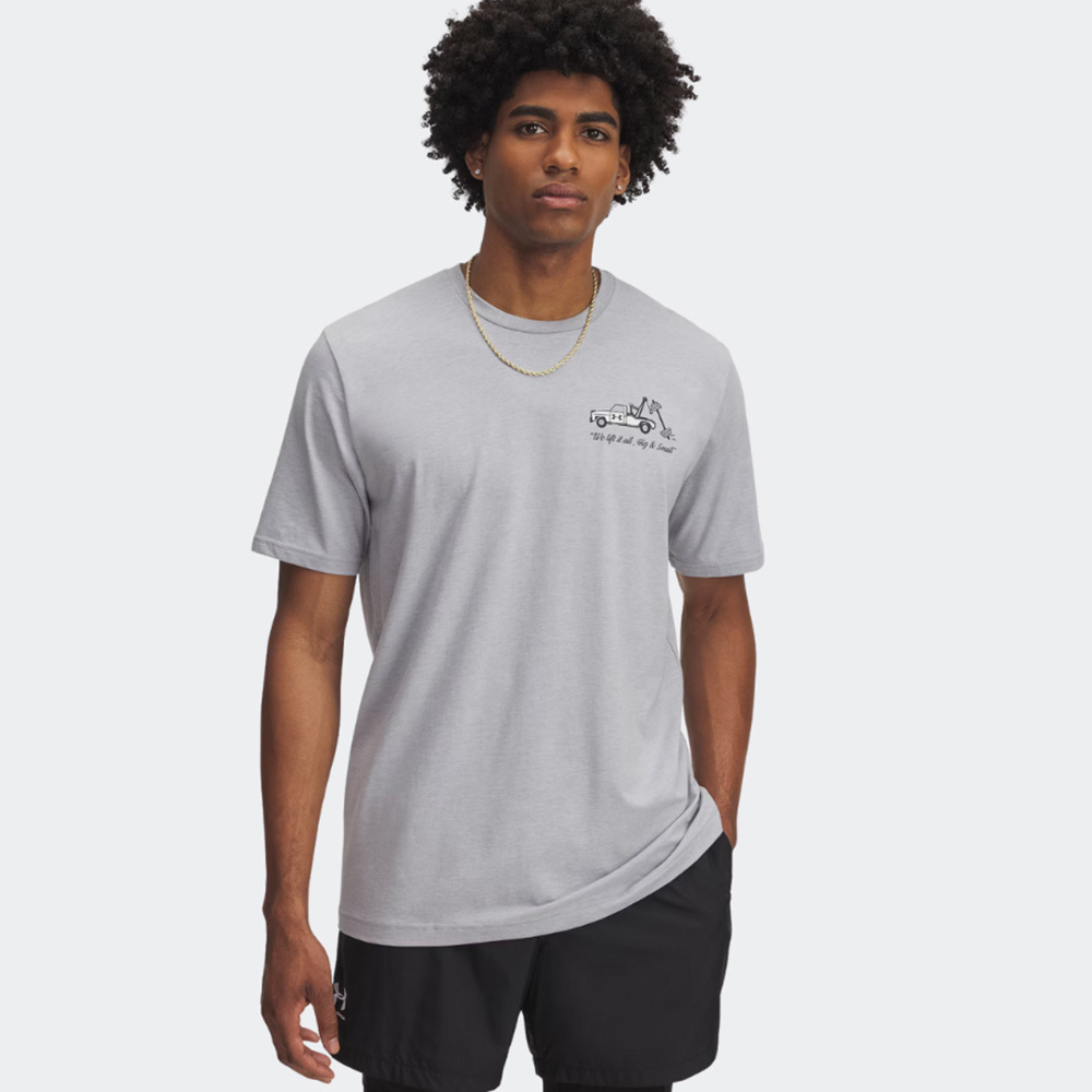 20250804095352_under_armour_athlitiko_t_shirt_gri_6004178_011.1 Under Armour 60/40S Body Shop SS Tee Ανδρικό Κοντομάνικο 6004178-011 - Image 1
