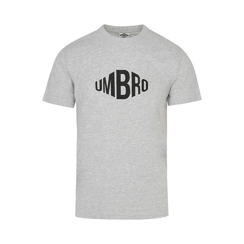 UMAV1026-GREYMEL_1 Umbro Big Logo SS Tee Ανδρικό Κοντομάνικο UMAV1026-GREYMEL - Image 1