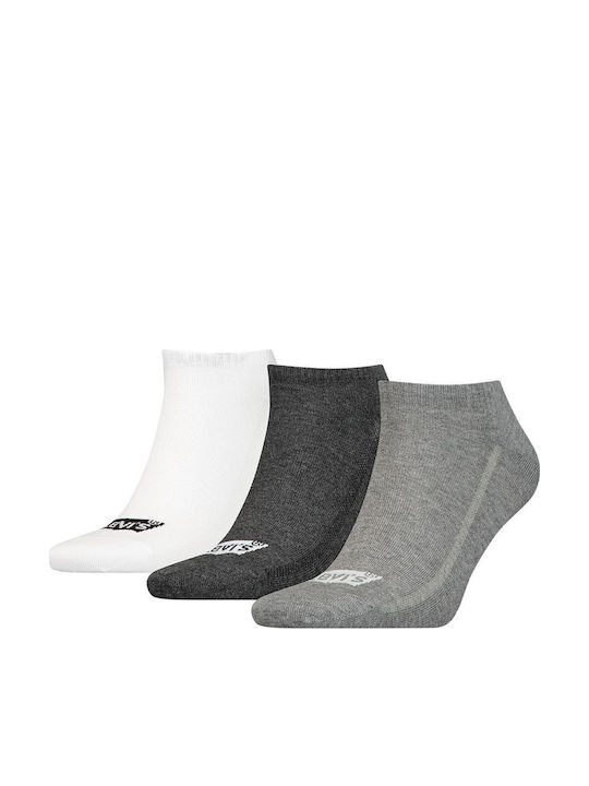 fixedratio_20250612212447_levi_s_cut_batwing_logo_andrikes_kaltses_grey_combo_3pack_701224672_003.1 Levis Low Cut Batwing Logo Recycled Cotton 3Pack Unisex Κάλτσες 701224672-003 - Image 1