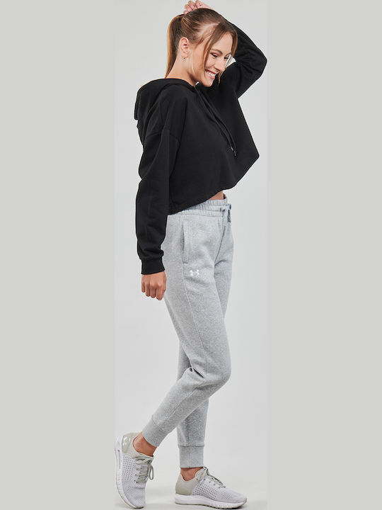 Under Armour Rival Fleece Jogger Γυναικείο Παντελόνι Φόρμας με Λάστιχο  1379438-012 - Image 5