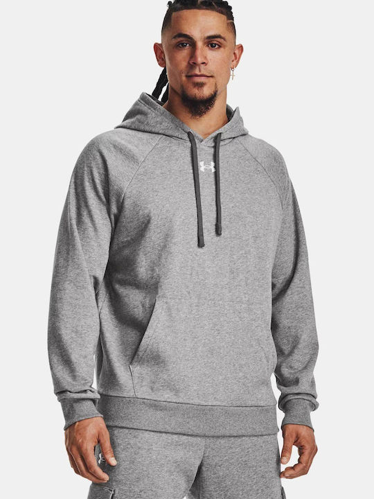 fixedratio_20250620151754_under_armour_rival_fouter_fleece_me_koukoula_grey_1379757_025.1 Under Armour Rival Fleece Hoodie Ανδρικό Φούτερ Κουκούλα 1379757-025 - Image 1
