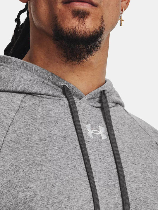 Under Armour Rival Fleece Hoodie Ανδρικό Φούτερ Κουκούλα 1379757-025 - Image 4