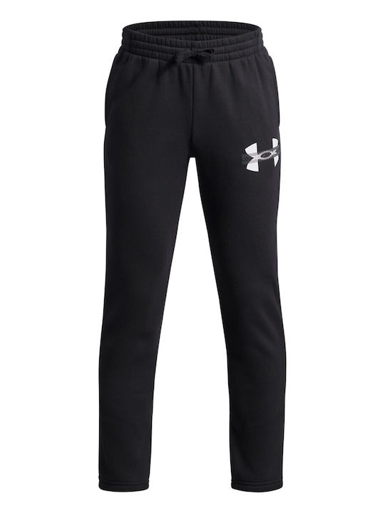 fixedratio_20250818111921_under_armour_paidiko_panteloni_formas_mayro_rival_6004995_001.1 Under Armour Rival Fleece Colorblock Joggers Παιδικό Παντελόνι Φόρμας Αγόρι 6004995-001 - Image 1