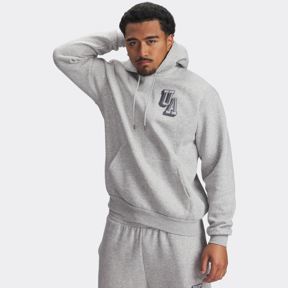 fixedratio_20250822121154_under_armour_graphic_fouter_fleece_me_koukoula_mayro_6007591_011.1.1 Under Armour Icon Fleece Graphic Top Ανδρικό Φούτερ Κουκούλα 6007591-011 - Image 1