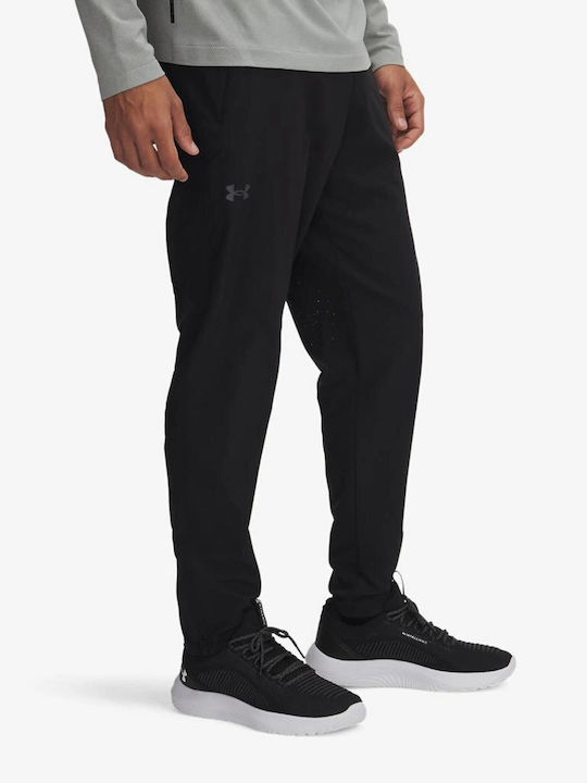 fixedratio_20250827133936_under_armour_vanish_woven_panteloni_formas_mayro_1390055_001.1 Under Armour Vanish Woven Tapared Pants Ανδρικό Παντελόνι Φόρμας 1390055-001 - Image 1