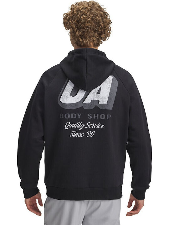 Under Armour Rival Fleece HBR Logo Hoodie Ανδρικό Φούτερ Κουκούλα 6003955-001 - Image 3