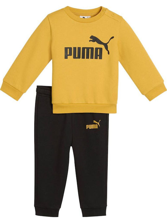 puma_paidiko_set_formas_kitrino_minicats_crew_686280_62.1 Puma Ess Crew Set Βρεφικό Σετ Φόρμας Αγόρι 686280-62 - Image 1