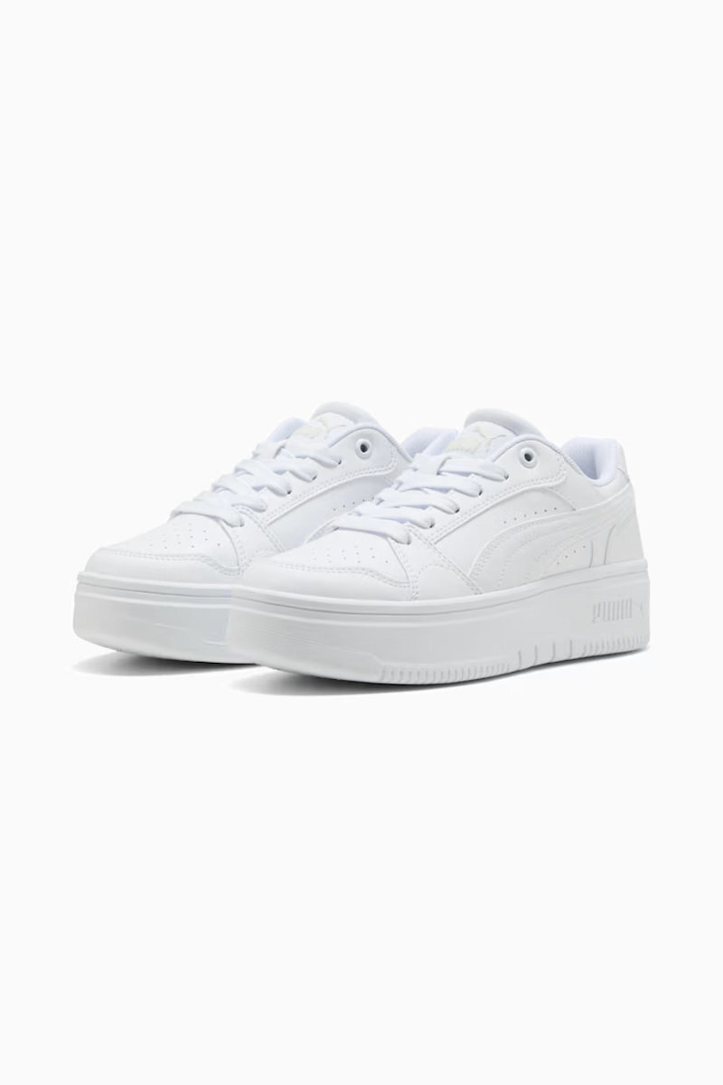 puma_rebound_gynaikeia_sneakers_total_white_402592_01. Puma Rebound Femme Low Γυναικείο Παπούτσι 402592-01 - Image 1