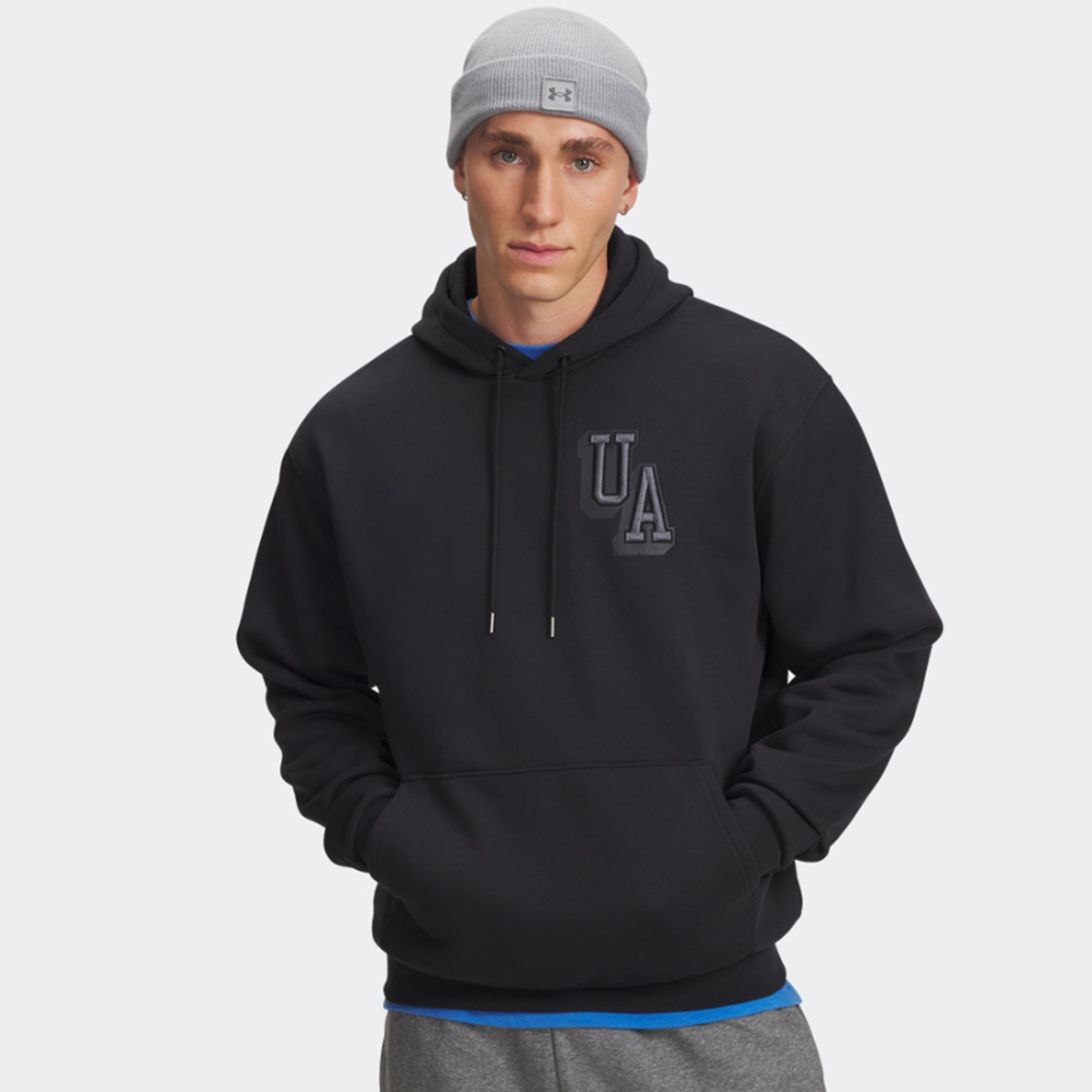 under-armour-ua-icon-fleece-graphic-mens-hoodie-6007591-001.1 Under Armour Icon Fleece Graphic Top Ανδρικό Φούτερ Κουκούλα 6007591-001 - Image 1
