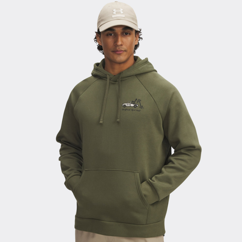 under-armour-ua-rival-fleece-hbr-logo-mens-hoodie-6003955-390.1 Under Armour Rival Fleece HBR Logo Hoodie Ανδρικό Φούτερ Κουκούλα 6003955-390 - Image 1