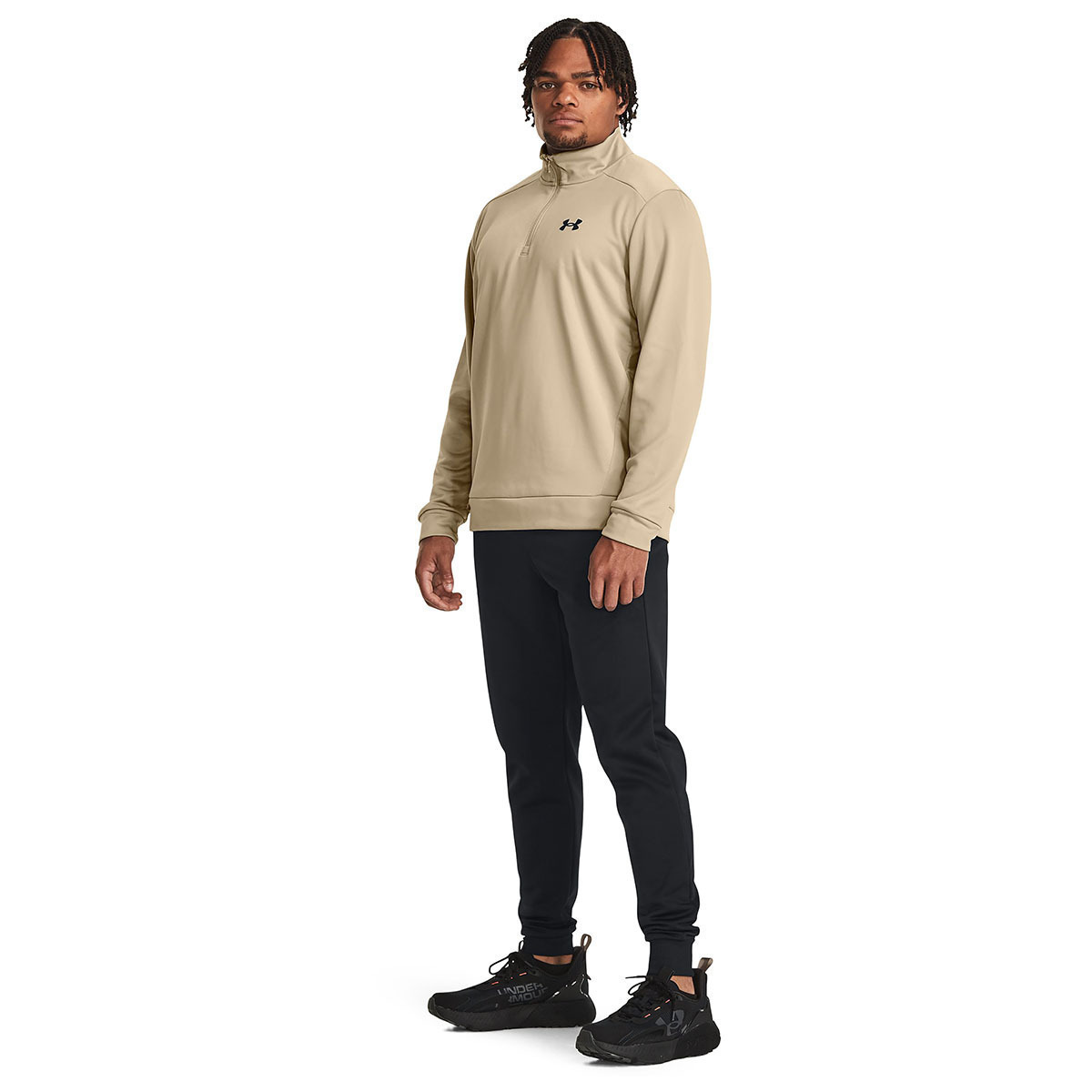 under_armour_athlitiki_mplouza_makrymaniki_mpez_1373358_299. Under Armour Fleece 1/4 Zip Ανδρική Μακρυμάνικη Μπλούζα 1373358-299 - Image 1