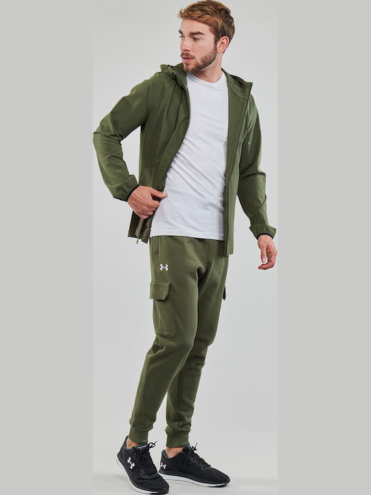 Under Armour Rival Fleece Cargo Jogger Ανδρικό Παντελόνι Φόρμας Με Πλαινή Τσέπη 1382134-390 - Image 3