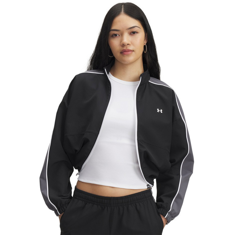 under_armour_rival_gynaikeia_zaketa_fouter_black_castlerock_white_6003715_003. Under Armour Rival Swoven Jacket Γυναικεία Ζακέτα 6003715-003 - Image 1