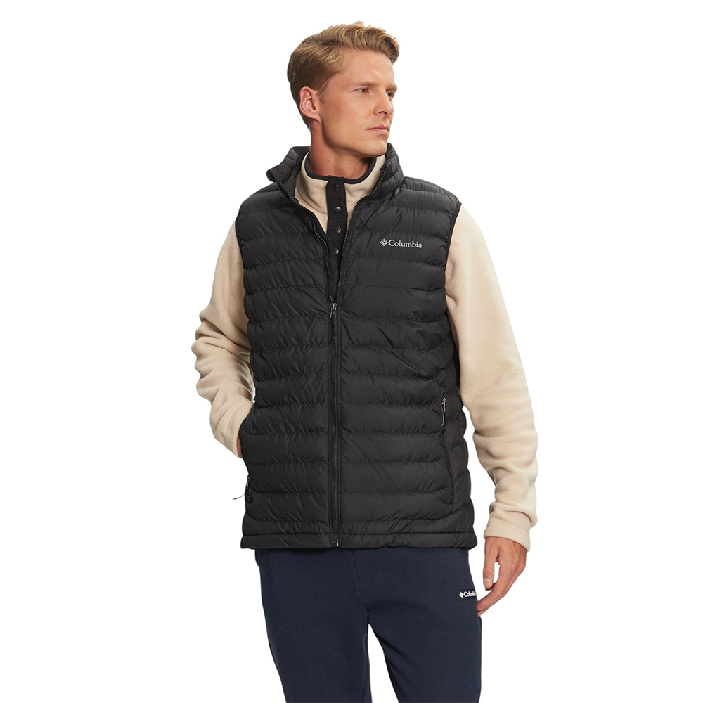 columbia_lite_ii_amaniko_mpoufan_puffer_mayro_2086974_010. Columbia Powder Lite™ II Vest Ανδρικό Αμάνικο Μπουφάν 2086974-010 - Image 1