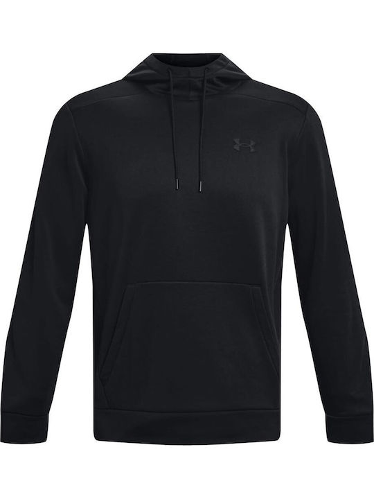 fixedratio_20250620143443_under_armour_fouter_fleece_me_koukoula_mayro_1373353_001.5 Under Armour Fleece Hoodie Ανδρικό Φούτερ Κουκούλα 1373353-001 - Image 1