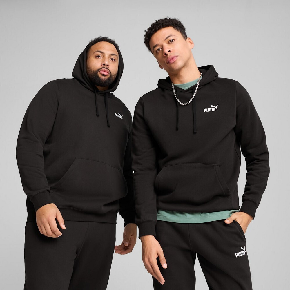 puma-fouter-me-koukoula-mayro-682574-01. Puma ESS Small No.1 Logo Hoodie Ανδρικό Φούτερ Κουκούλα 682574-01 - Image 1