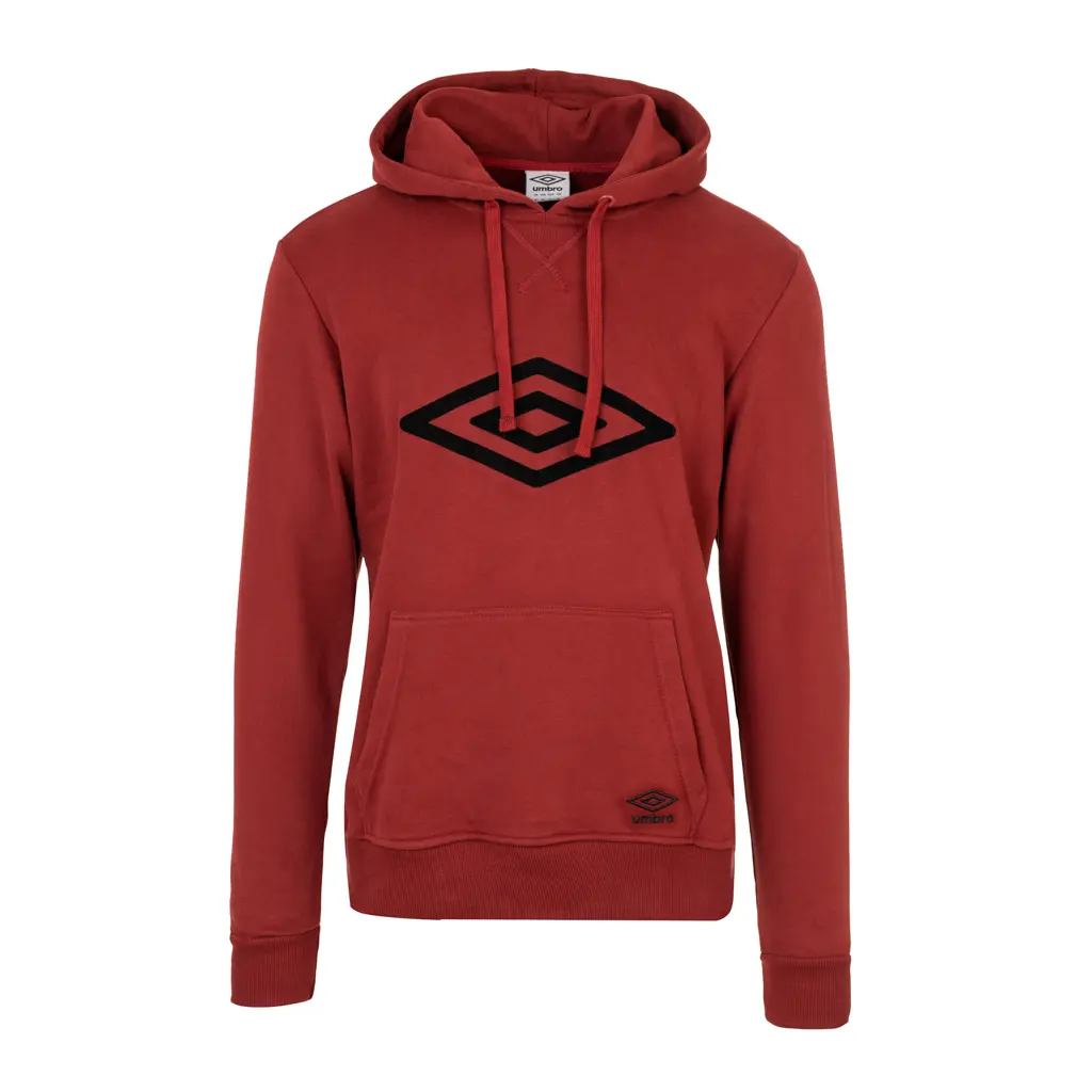 umbro-lic-hdd-sweat-mens-hoodie-umav1016-bordeau- Umbro Sweat Hoodie Ανδρικό Φούτερ Κουκούλα UMAV1016-BORDEAUX - Image 1