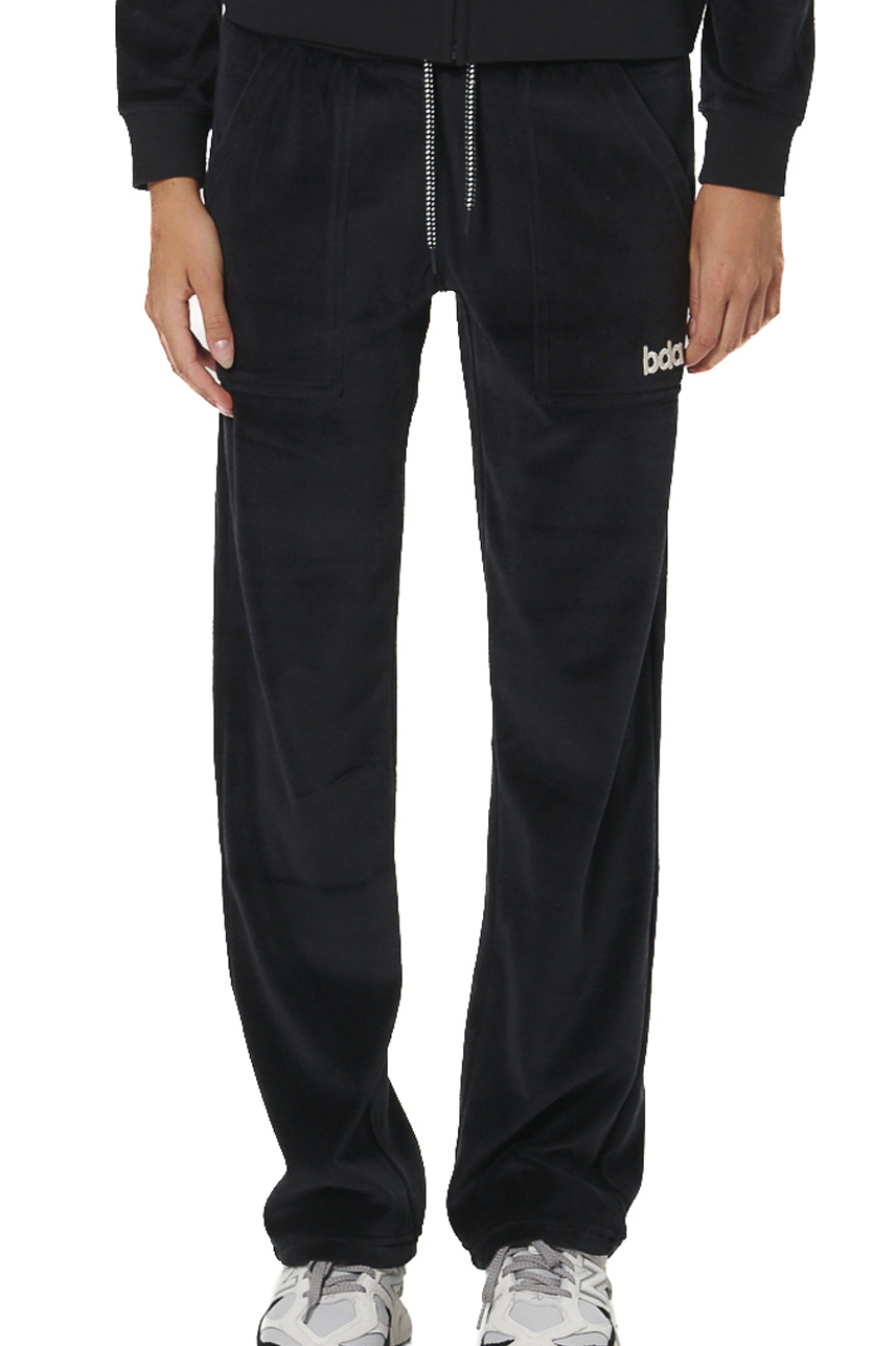 021533-01-BLACK-2 Body Action Basic Velour Pants Γυναικείο Παντελόνι Φόρμας 021533-01 - Image 1