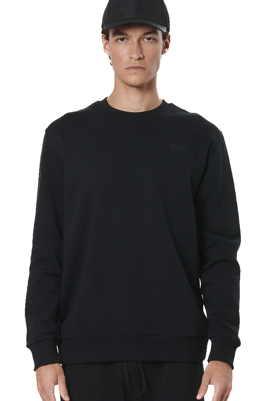 063510-01-BLACK Body Action Fleece Crewneck Sweatshirt Ανδρικό Λαιμοκοψο Φούτερ 063510-01 - Image 1
