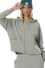 Body Action Modal Boxy Jacket Γυναικεία Ζακέτα Κουκούλα 071524-07A - Image 6