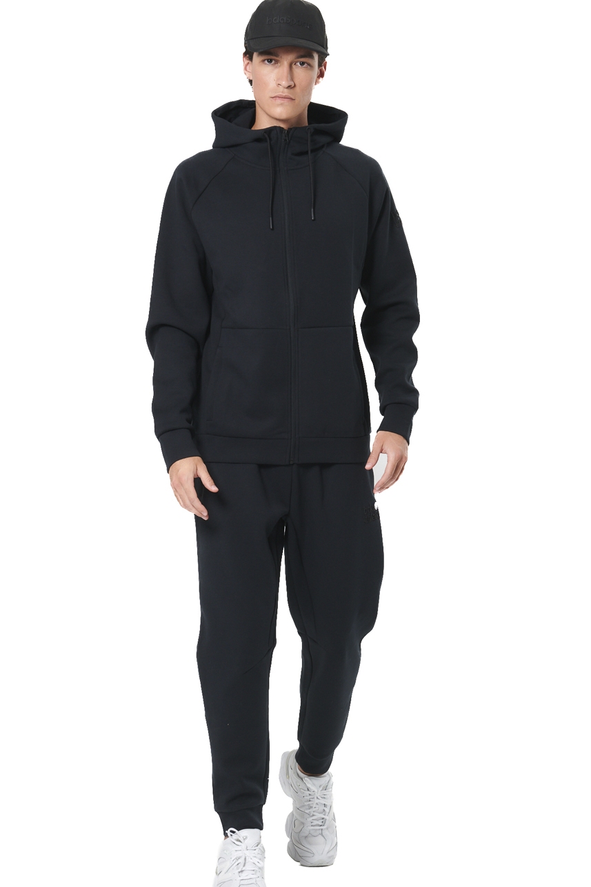 073521-01-BLACK-2 Body Action Sport Gym Tech Zip Hoodie Ανδρικό Ζακέτα Κουκούλα 073521-01 - Image 1