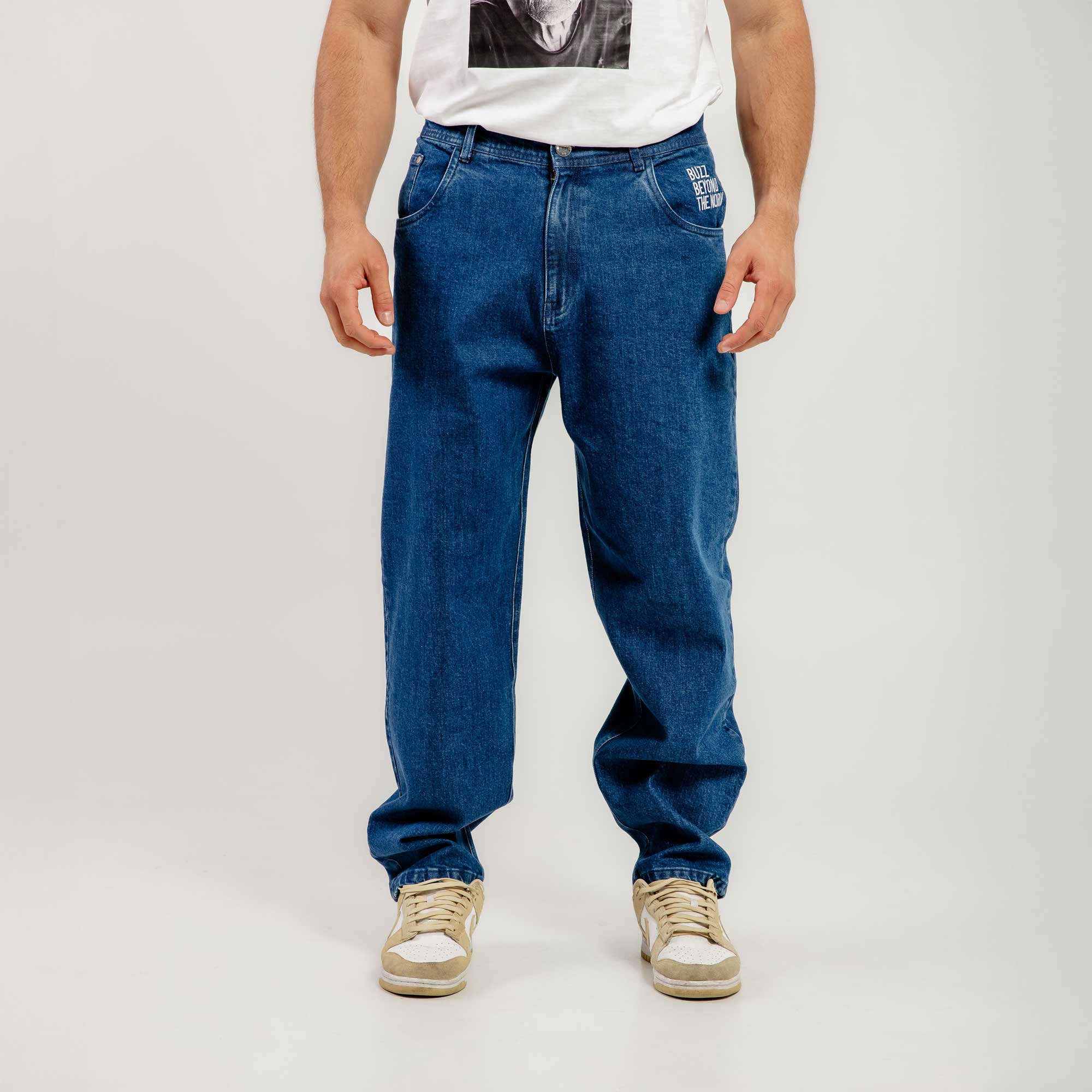 AB-257020_WF.1 Bee Unusual Relaxed Jeans Washed Ανδρικό Τζιν Παντελόνι AB-257020 - Image 1