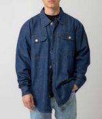 Bee Unusual Denim Overshirt Washed Ανδρικό Πουκάμισο AT-257737 - Image 5