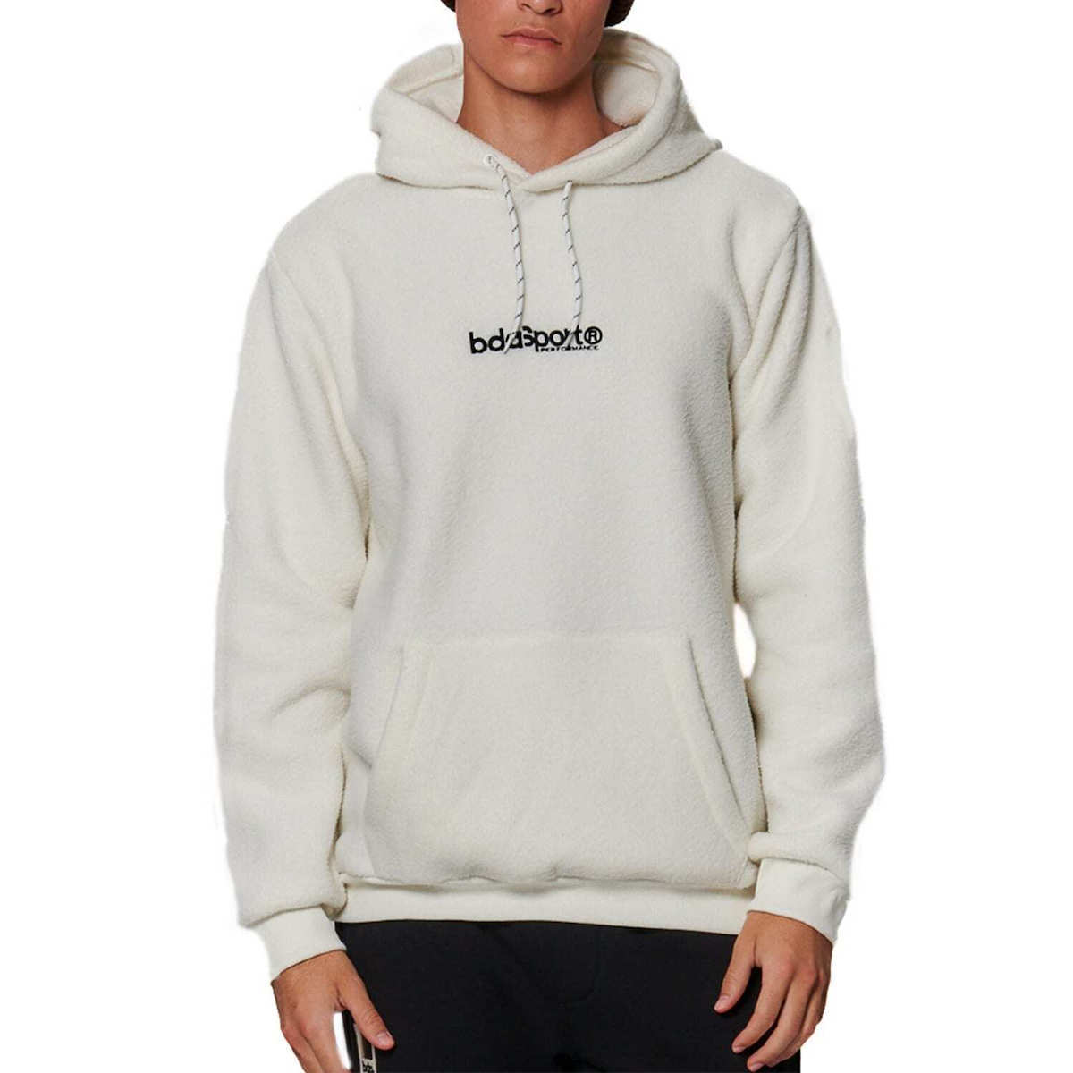body_action_fouter_fleece_me_koukoula_off_white_063516_05. Body Action Sherpa Fleece Hoodie Ανδρικό Φούτερ Κουκούλα 063516-05A - Image 1