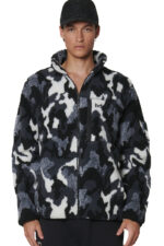 Body Action Printed Sherpa Fleece Jacket Ανδρική Ζακέτα Sherpa 073529-01
