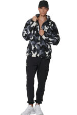 Body Action Printed Sherpa Fleece Jacket Ανδρική Ζακέτα Sherpa 073529-01 - Image 6