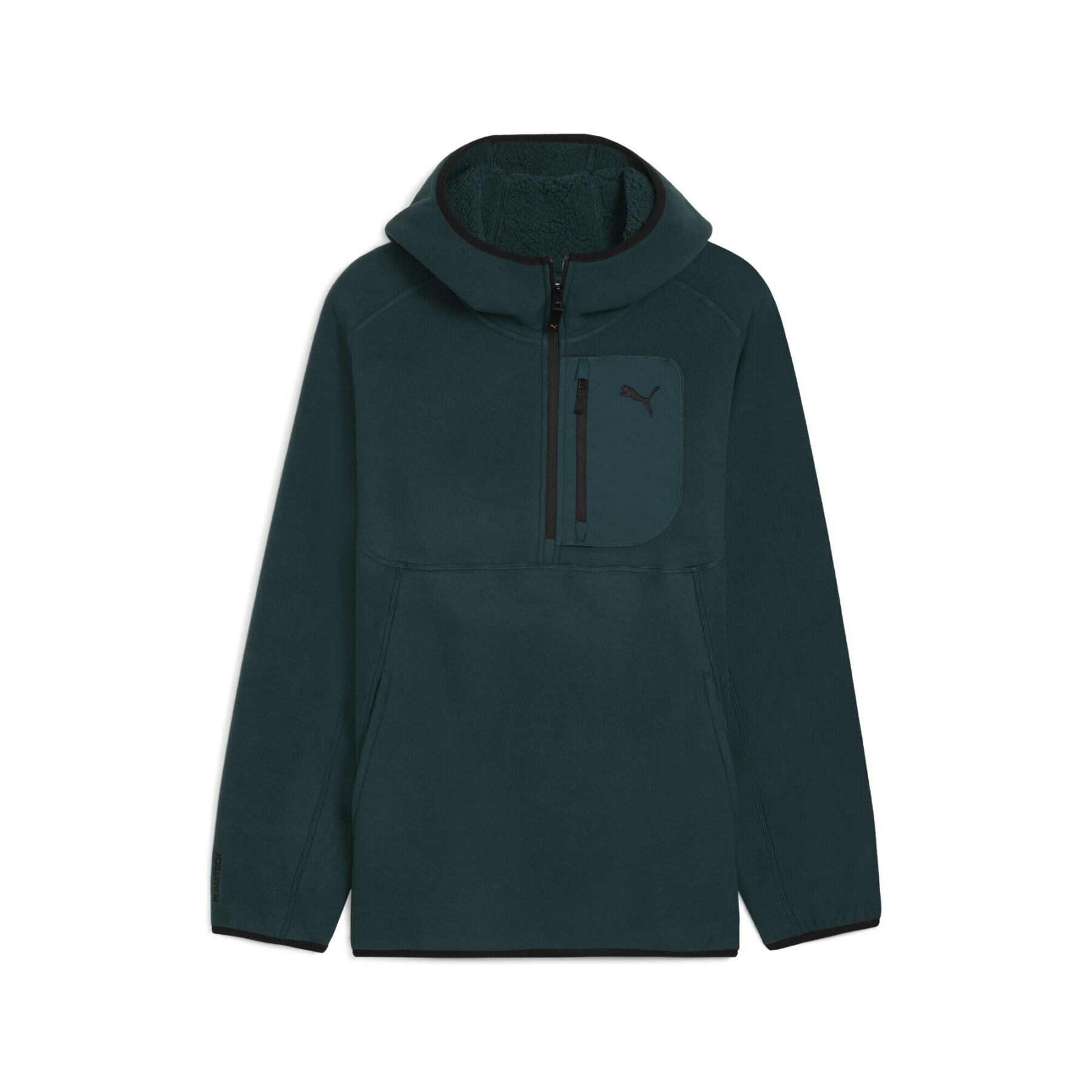 puma_688224-75_green_1. Puma Tech Half-Zip Hoodie Ανδρικό Φούτερ Κουκούλα 688224-75 - Image 1