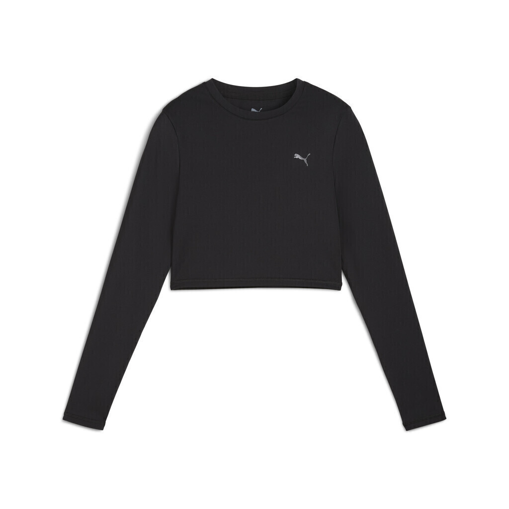 puma_gynaikeio_crop_t_shirt_fast_drying_mayro_527473_01.3 Puma Pwrshape Cropped LS Tee Γυναικείο Μακρυμάνικο Crop 527473-01 - Image 1