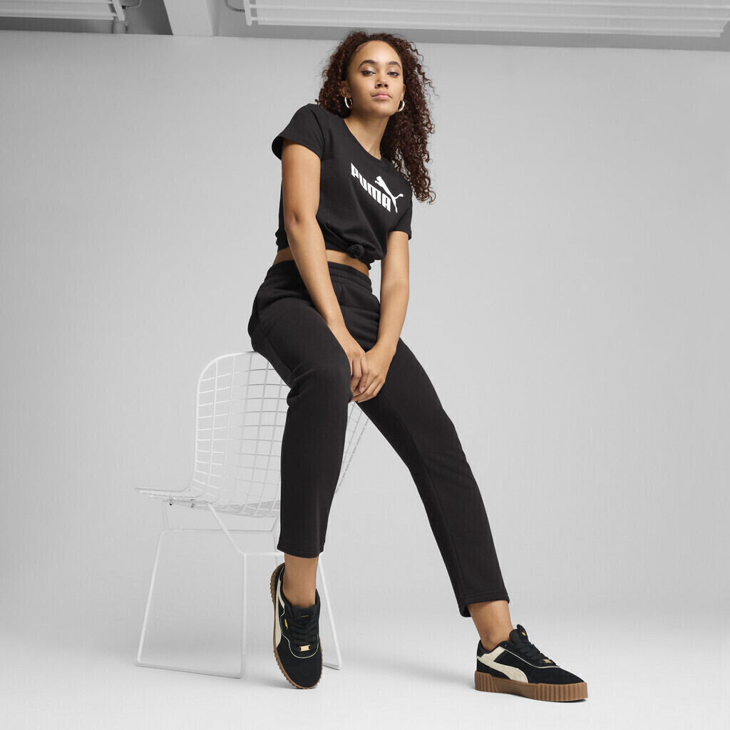 puma_logo_panteloni_formas_mayro_682452_01. Puma ESS No.1 Logo Sweatpants FL Op Γυναικείο Παντελόνι Φόρμας 682452-01 - Image 1