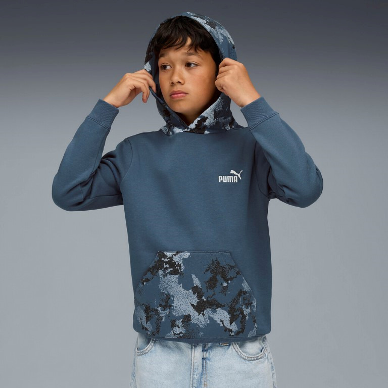 puma_paidiko_fouter_me_koukoula_navy_mple_hoodie_fl_633037_80. Puma ESS Camo Hoodie FL Παιδικό Φούτερ Κουκούλα Αγόρι 633037-80 - Image 1
