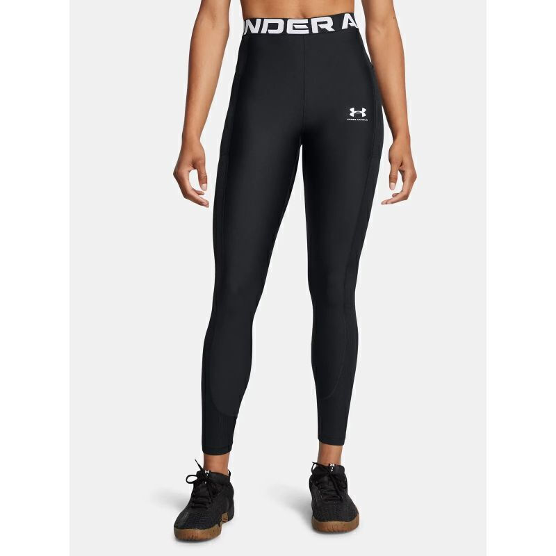 under_armour_training_gynaikeio_capri_kolan_psilomeso_mayro_1388693_001. Under Armour HeatGear Rib Leggings Γυναικείο Κολάν 1388693-001 - Image 1